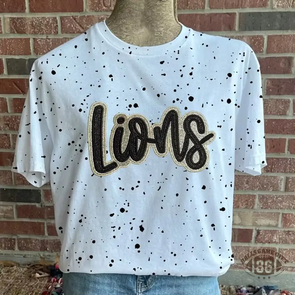 Personalized Team Name Splatter Embroidered Shirt – Custom Team Spirit Tee & Gift