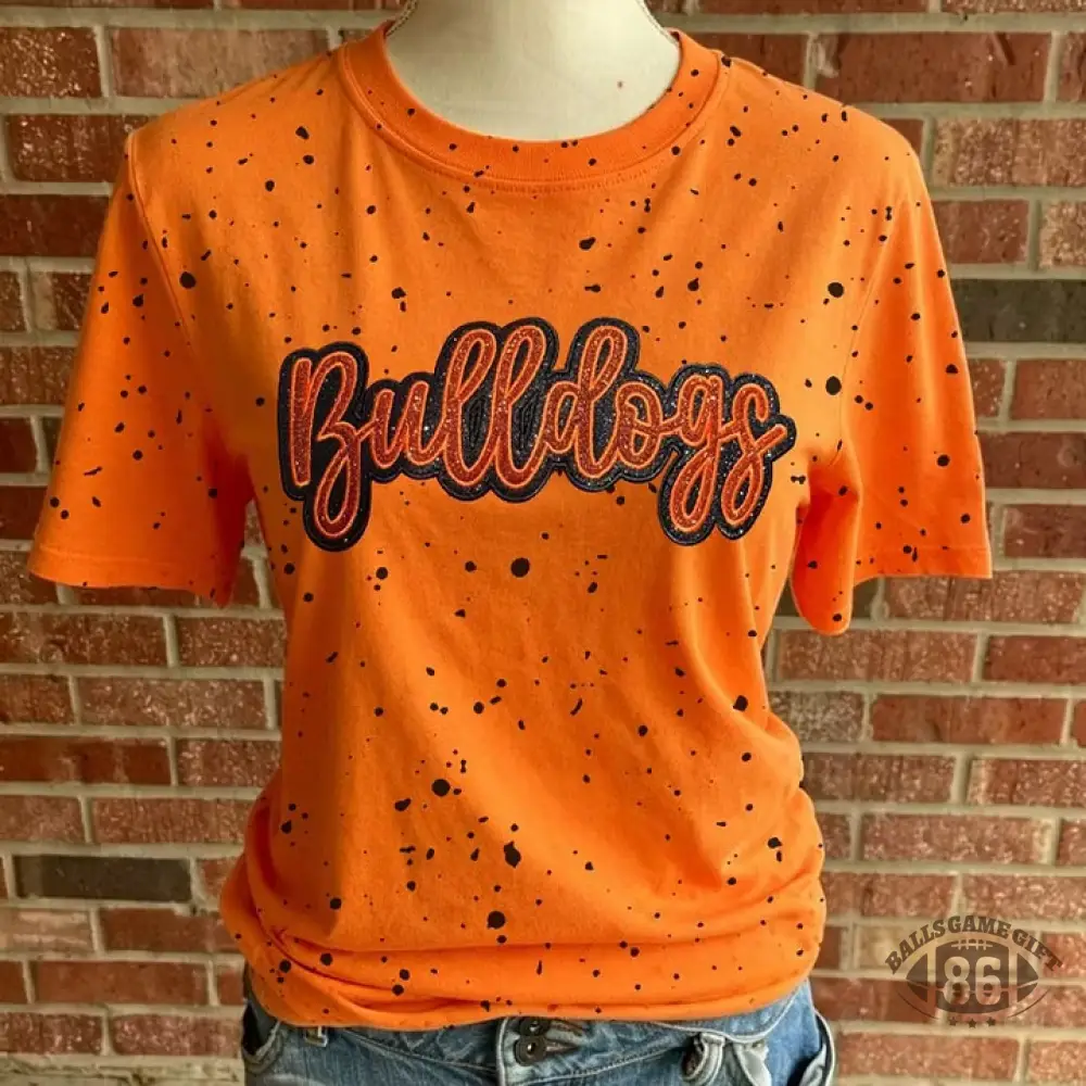 Personalized Team Name Splatter Embroidered Shirt – Custom Team Spirit Tee & Gift