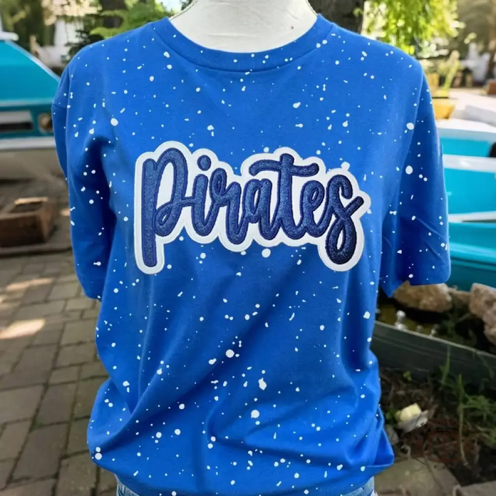 Personalized Team Name Splatter Embroidered Shirt – Custom Team Spirit Tee & Gift