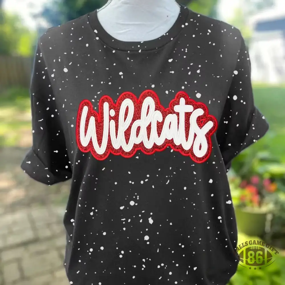 Personalized Team Name Splatter Embroidered Shirt – Custom Team Spirit Tee & Gift