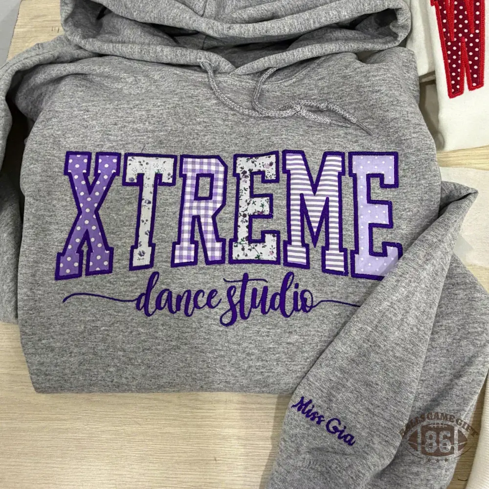 Personalized University Sweatshirt, Embroidered Applique Crewneck, Graduation Gift