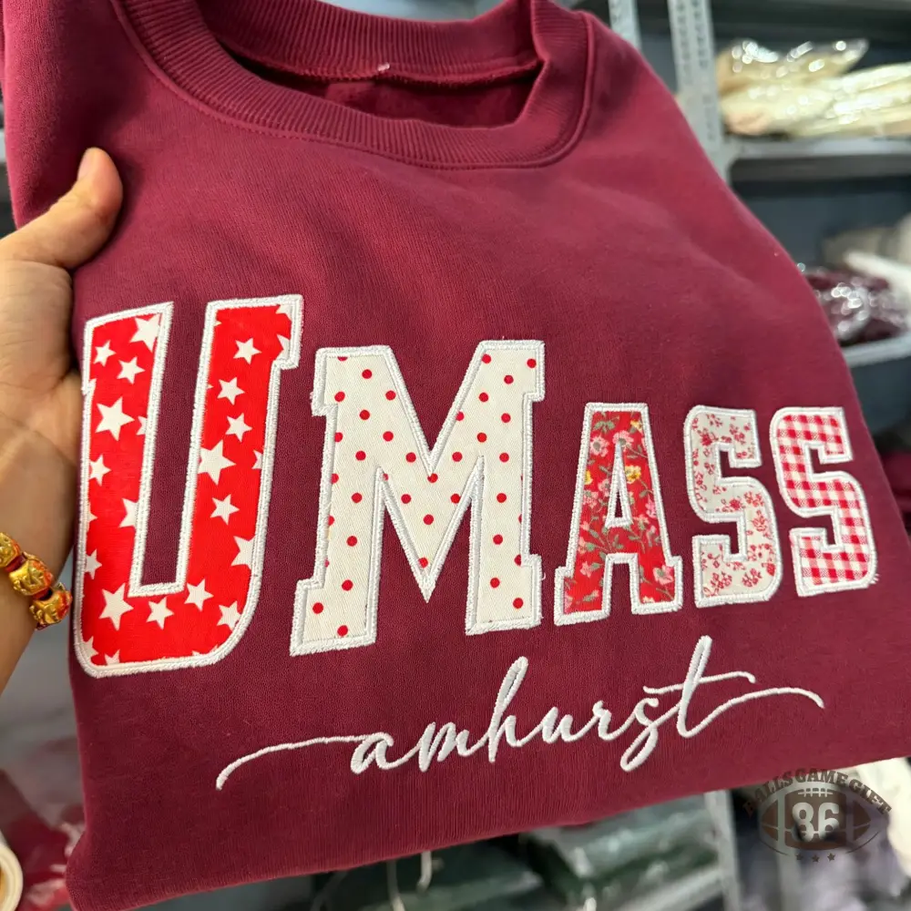 Personalized University Sweatshirt, Embroidered Applique Crewneck, Graduation Gift