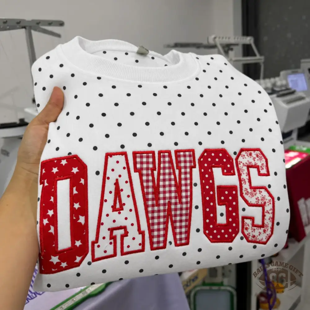 [Copy]Custom Cheer Mom Polka Dot Sweatshirt, Sequin Bow Name Embroidered Crew Neck Pullover
