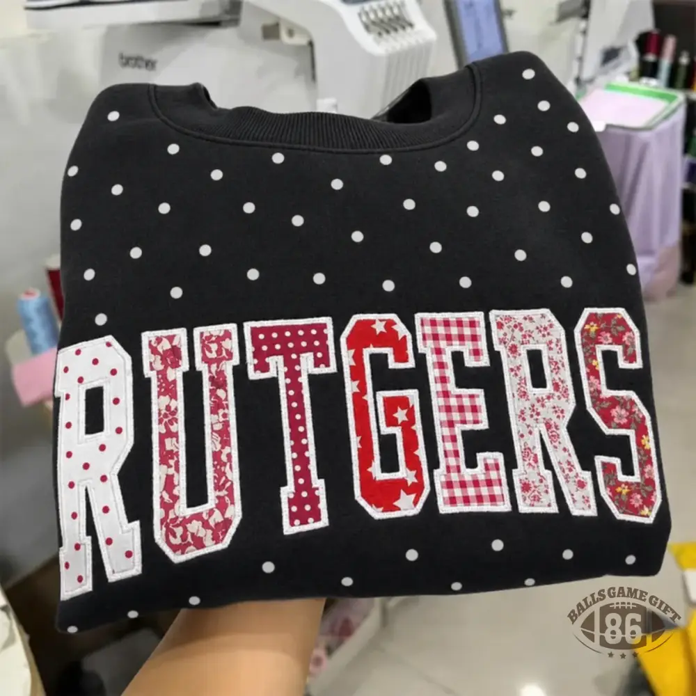 [Copy]Custom Cheer Mom Polka Dot Sweatshirt, Sequin Bow Name Embroidered Crew Neck Pullover