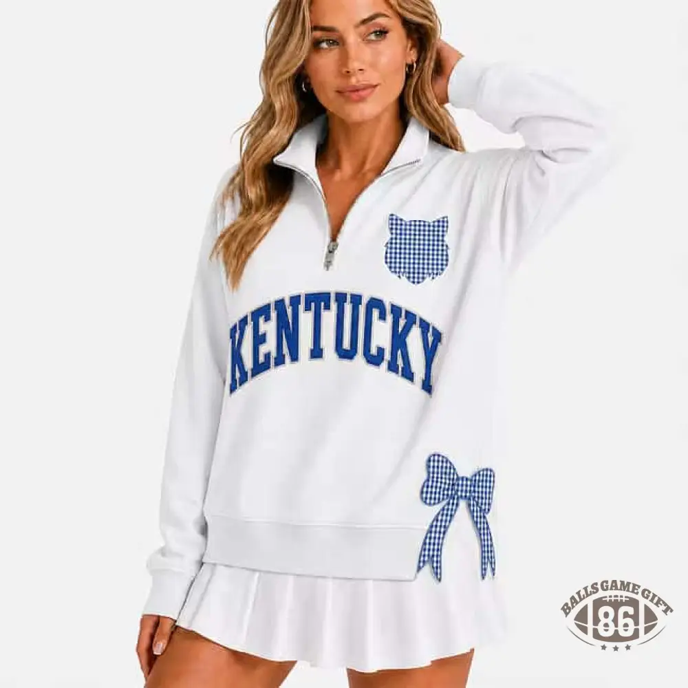 Polka Dot Custom Team  Quarter Zip Pullover, Personalized Game Day Mascot Logo & Butterfly Side Detail Sweatshirt