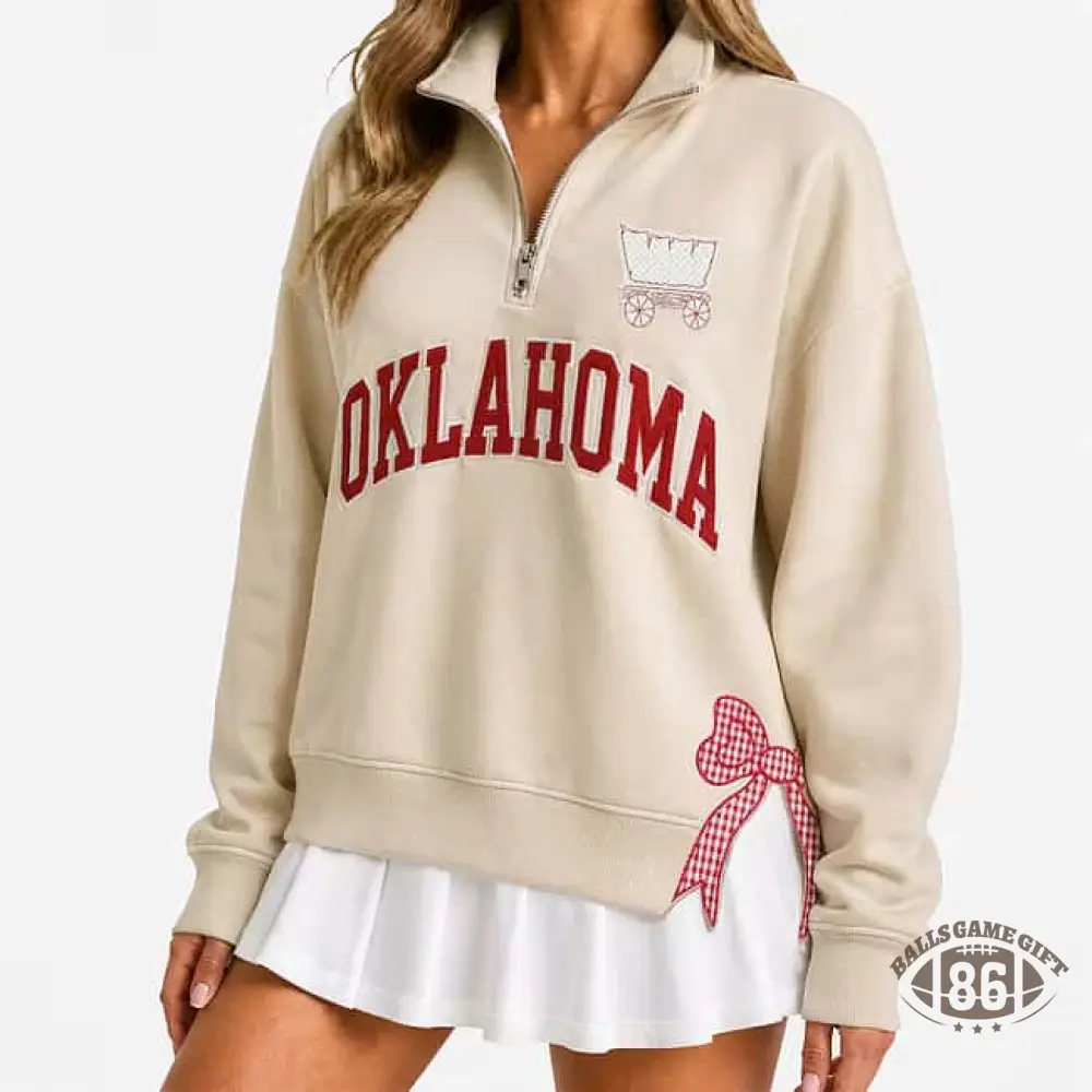 Polka Dot Custom Team  Quarter Zip Pullover, Personalized Game Day Mascot Logo & Butterfly Side Detail Sweatshirt