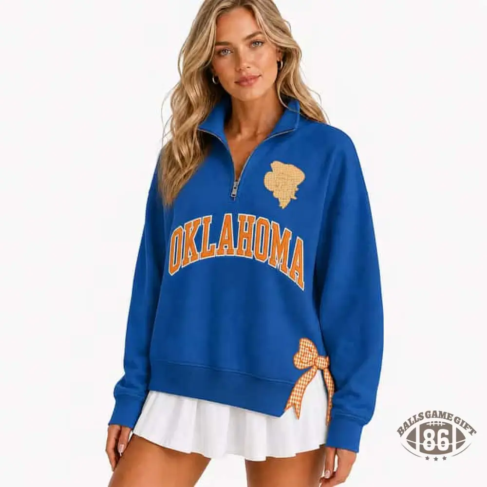Polka Dot Custom Team  Quarter Zip Pullover, Personalized Game Day Mascot Logo & Butterfly Side Detail Sweatshirt