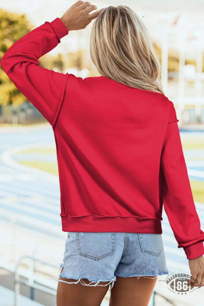 Racing Red Alabama AL Game Day Reversible Sweatshirt | High Neck Double-Sided Print