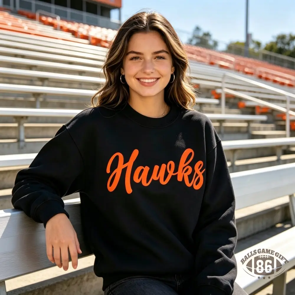 Retro Team Crewneck, Custom Sleeve Numbers, Game Day Cheer Sweatshirt