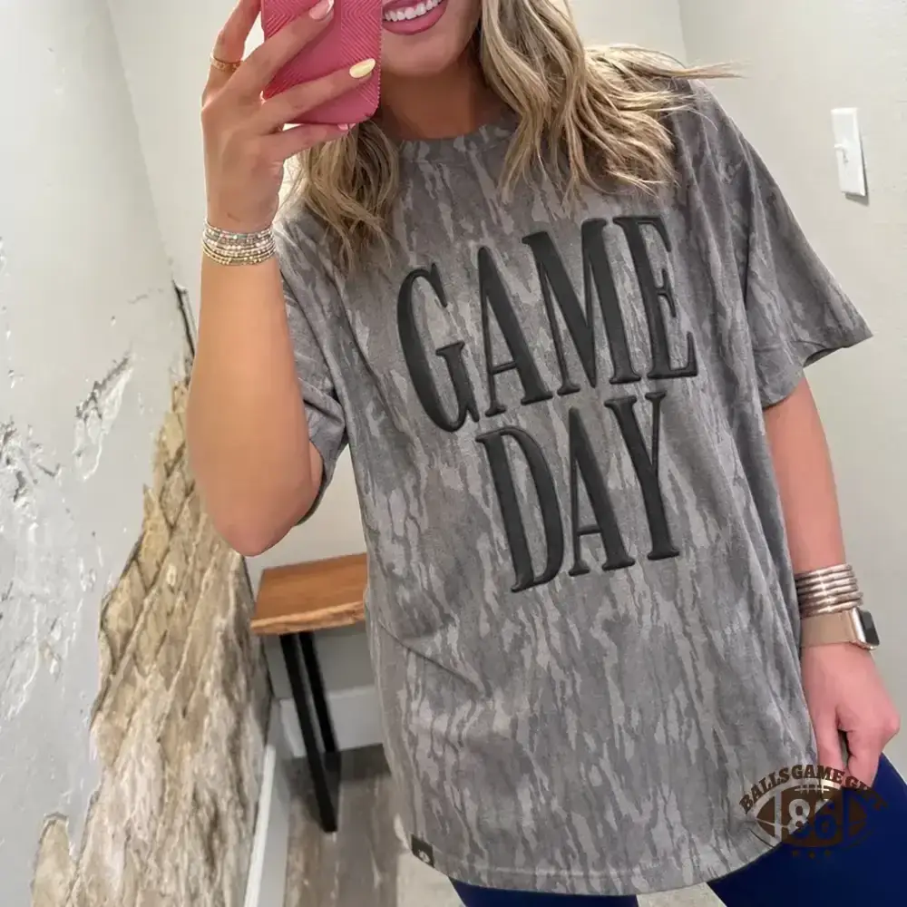 Custom Game Day Team Name & Back Number Textured T‑Shirt