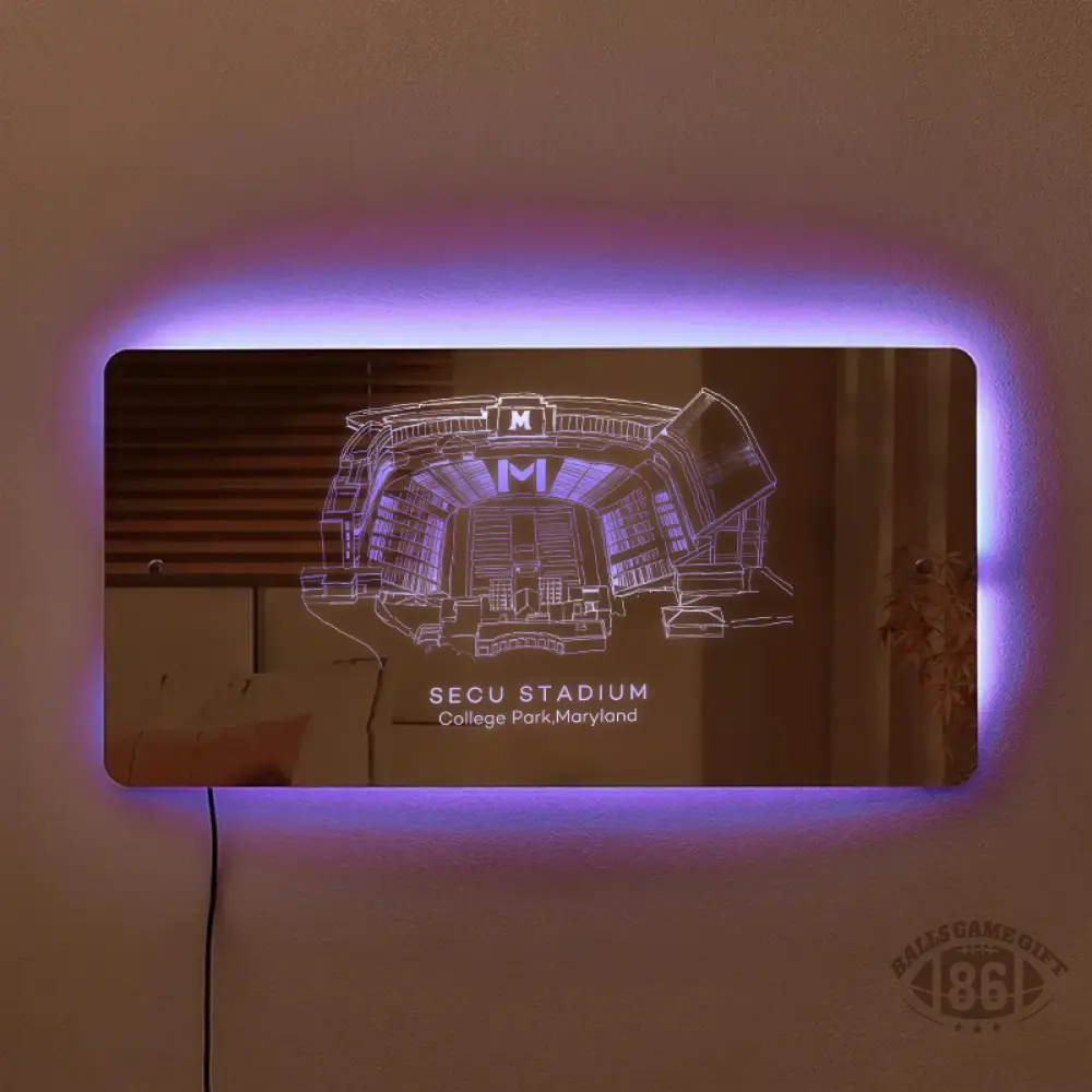 SECU Stadium Mirror Light-Gifts For Sports Lovers、Maryland Terrapins
