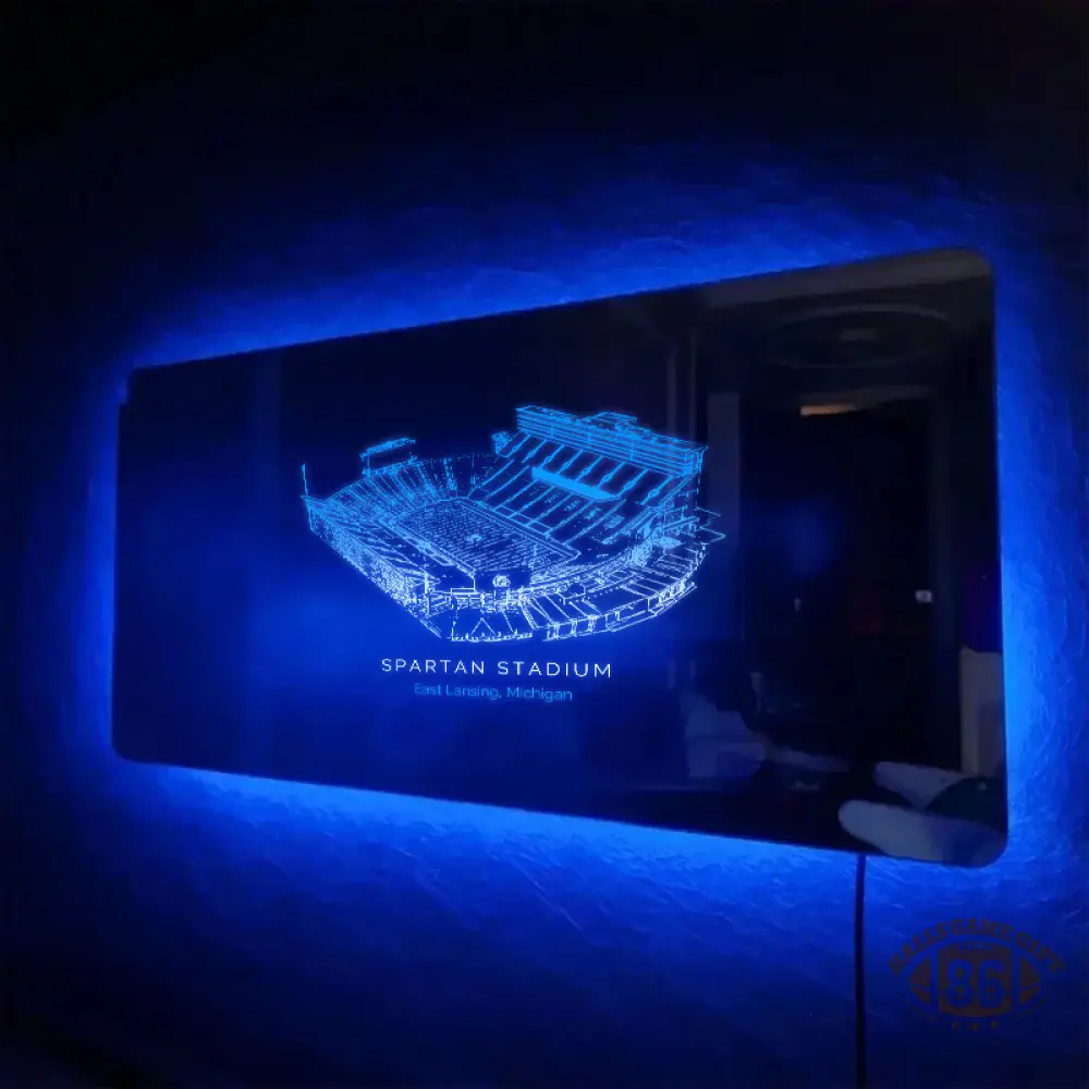 Spartan Stadium(Michigan)Mirror Light-Gifts For Sports Lovers、Michigan State Spartans