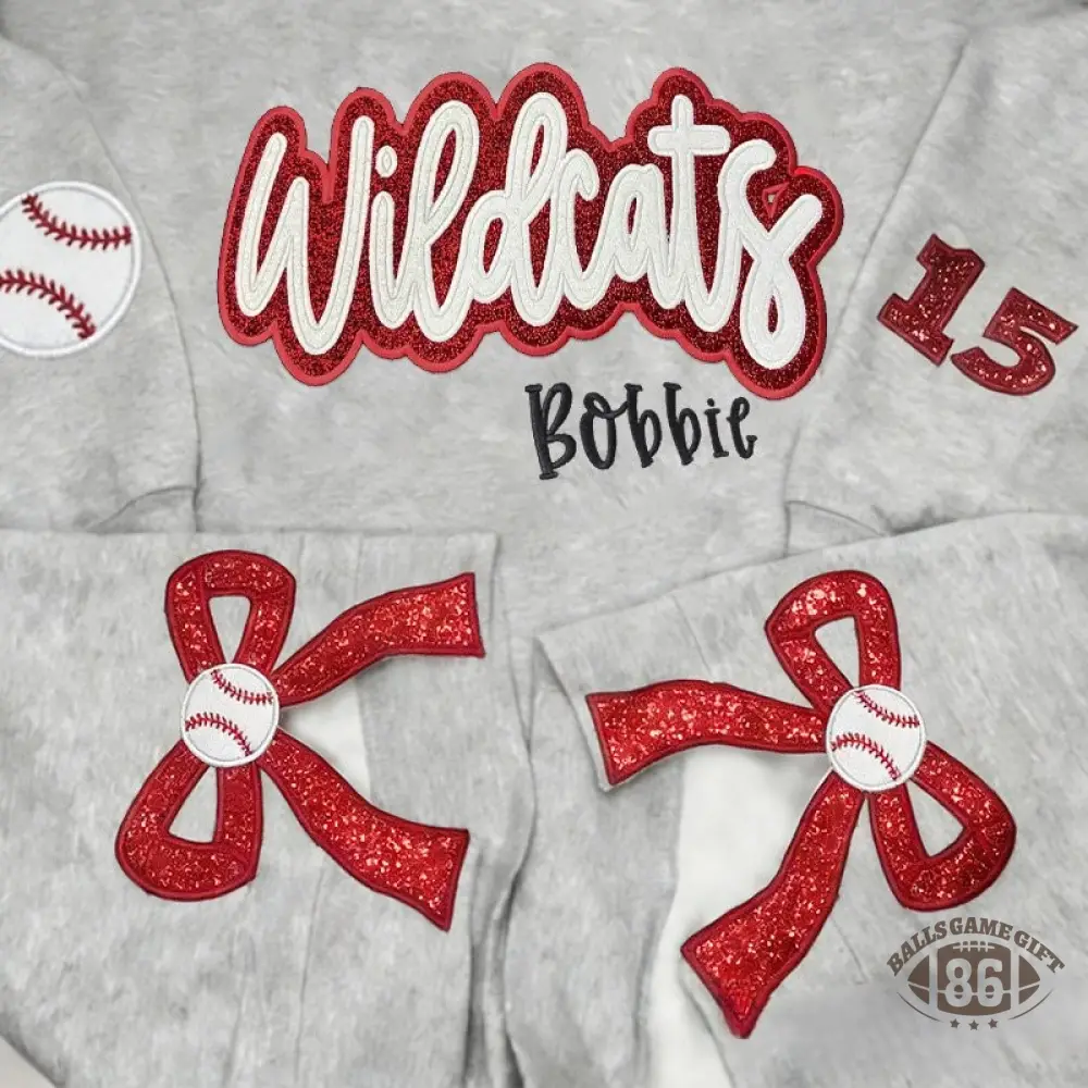 Proudstitch Sport Mom Side Bows Apparel Team Spirit Customizable Sweatshirt Hoodie