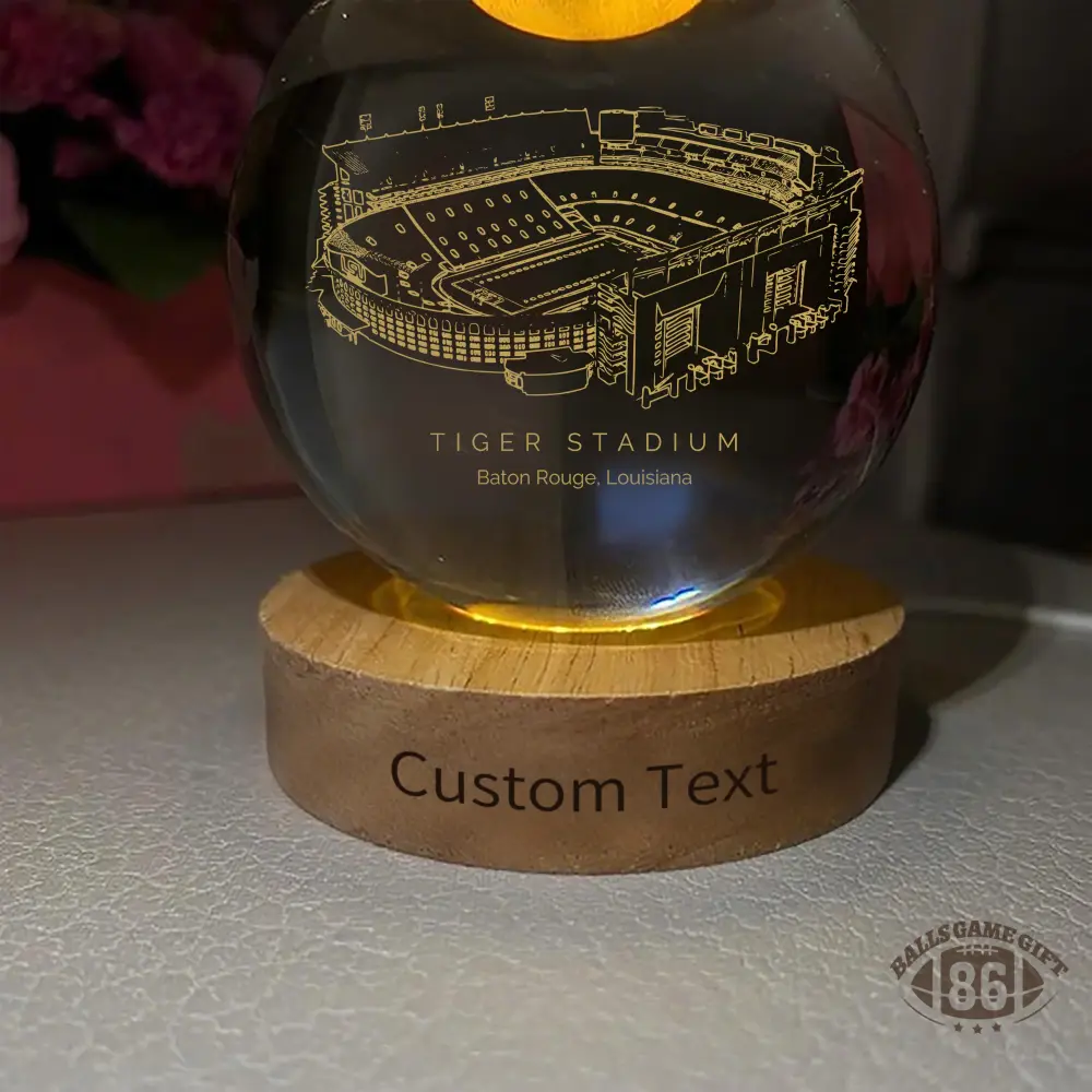 Tiger Stadium 3D Spherical Crystal Ball Lamp
