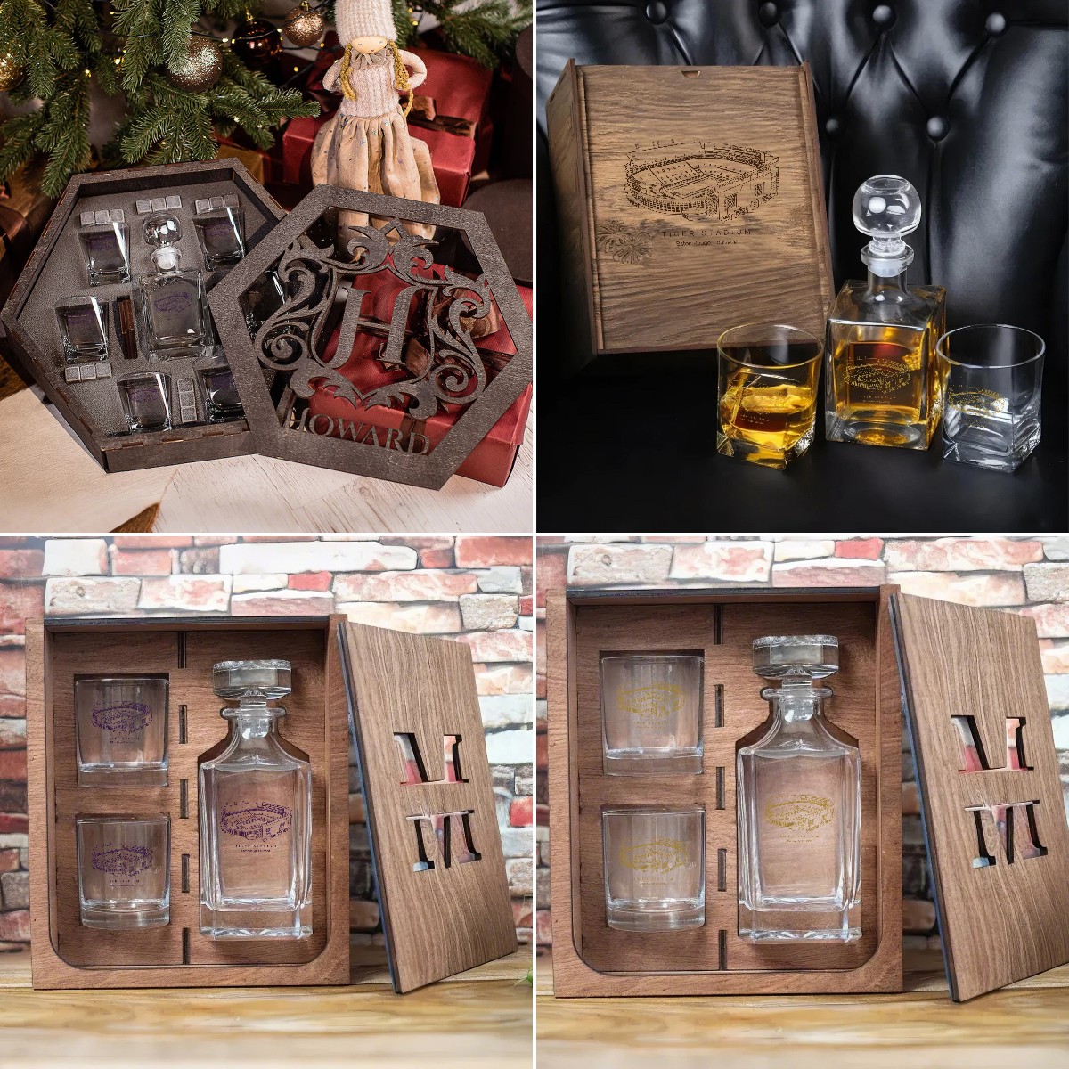 Tiger Stadium (LSU) - LSU Tigers Whiskey Set 