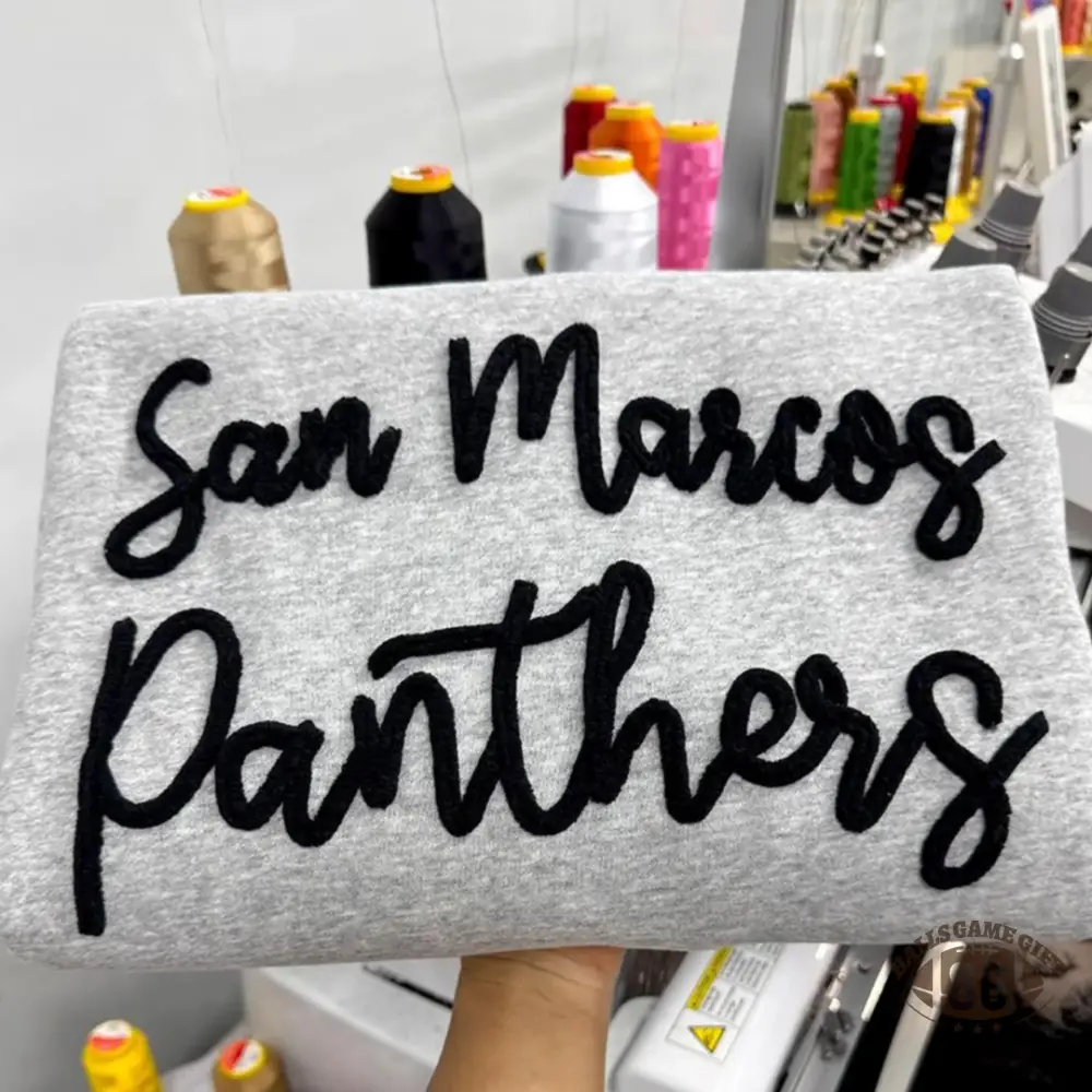 Two Line Custom Chenille Mascot Sweatshirt | Personalized Game Day Spirit Crewneck