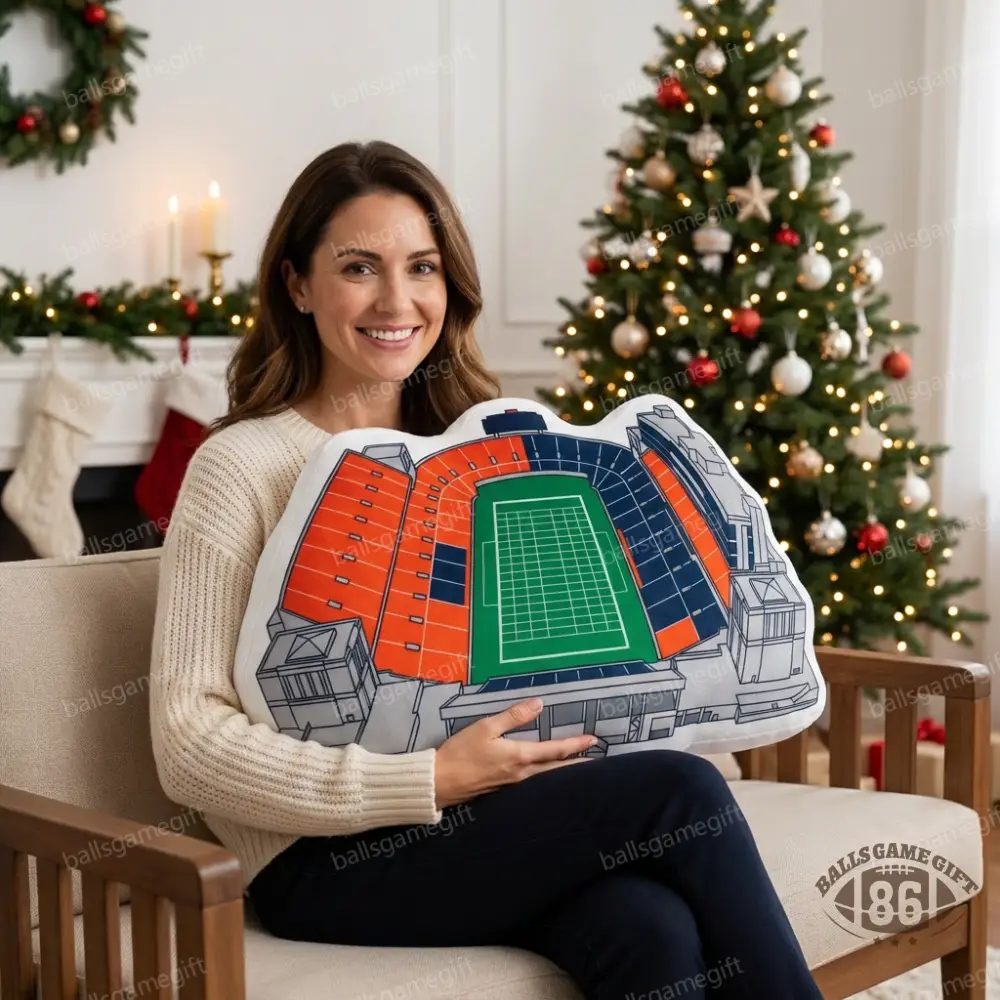 University of Illinois Memorial Stadium Plush Pillow