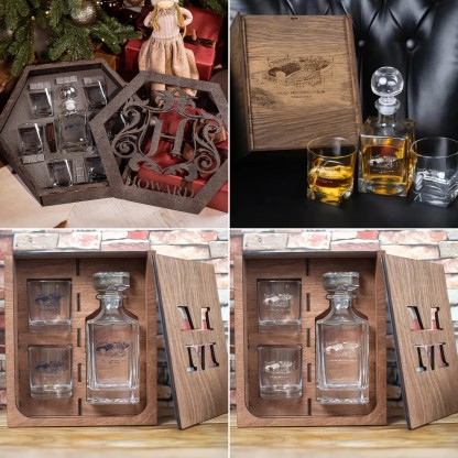 Vaught–Hemingway Stadium - Ole Miss Rebels Whiskey Set 