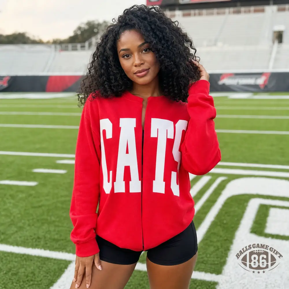 Vintage Oversized Split Letter Print Casual Cut‑Open College Sweatshirt Top