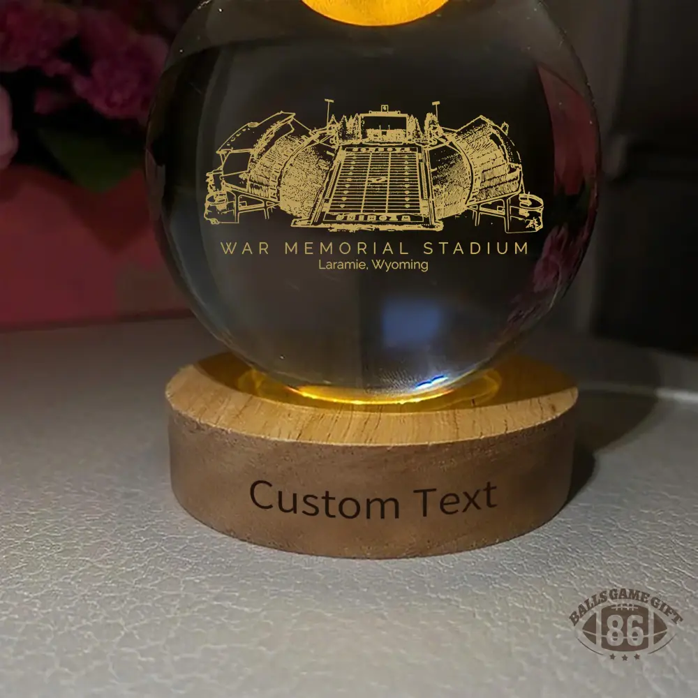 War Memorial Stadium 3D Spherical Crystal Ball Lamp
