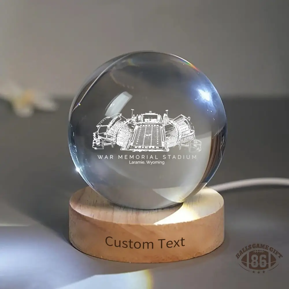 War Memorial Stadium 3D Spherical Crystal Ball Lamp