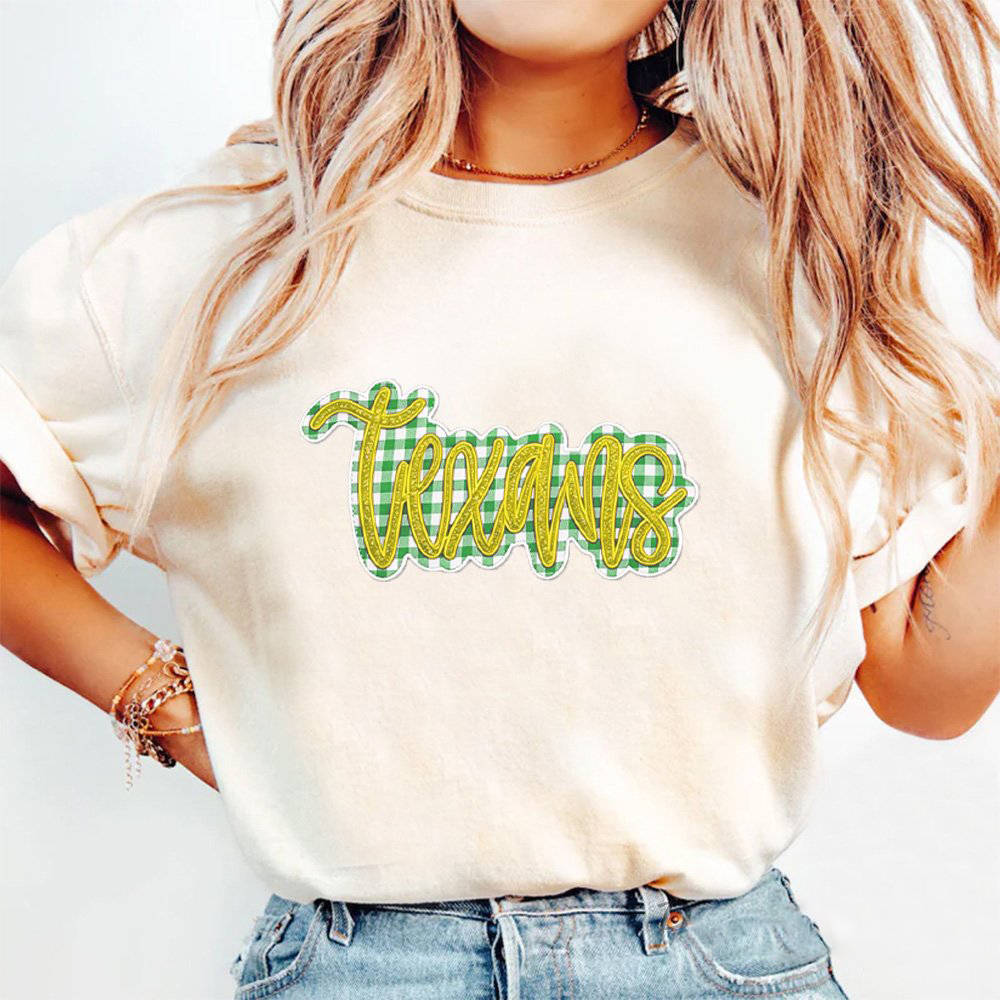 Proudstitch Glitter Team Plaid Fabic Background Distressed Sports with Plaid Fabic Side Bow