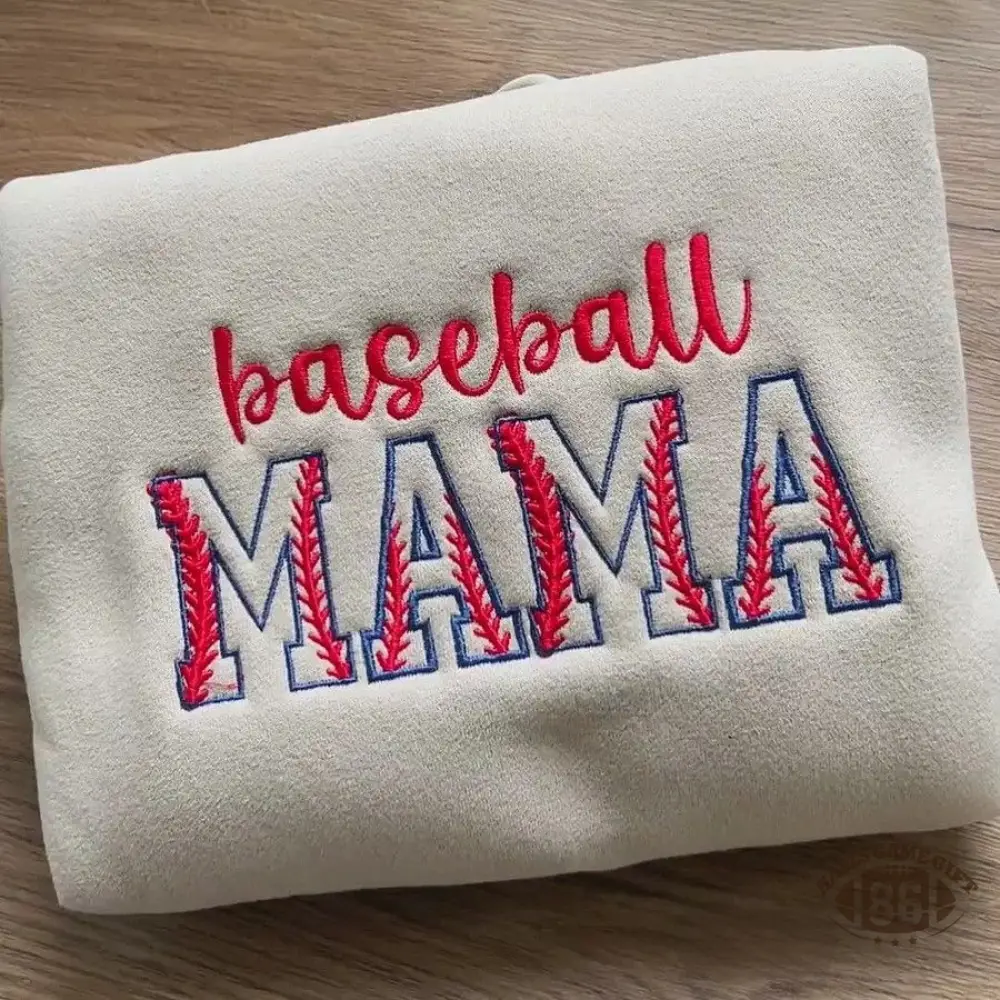 Embroidered Sport Mama Crewneck Sweatshirt Gifts for Sports Mom