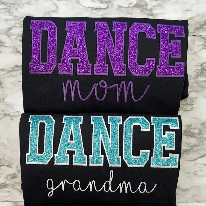 Personalized Embroidered Dance Mom Sweatshirt with Kids Name on Sleeve