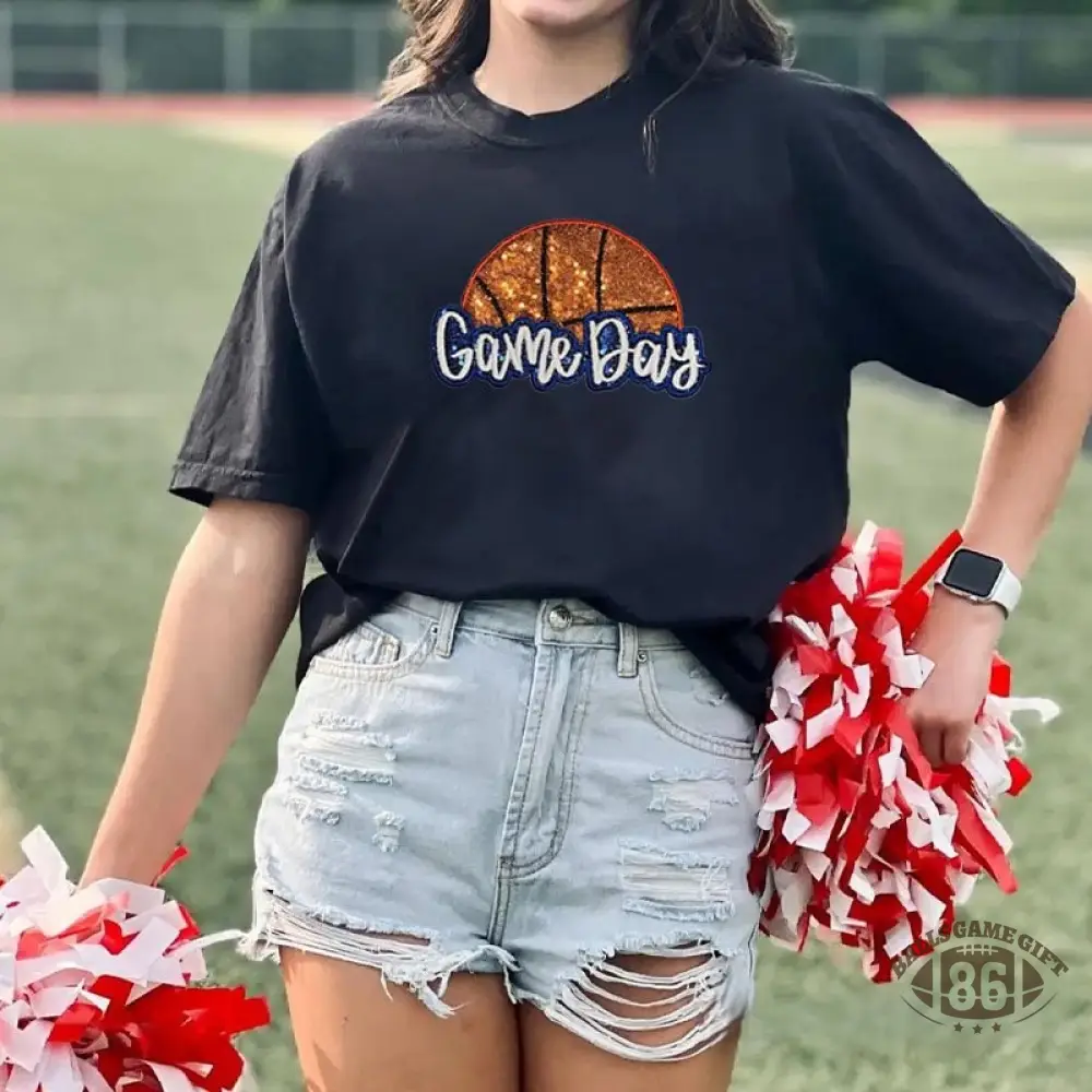 Proudstitch Personalized Basketball Game Day T-Shirt Basketball Mom T-Shirt