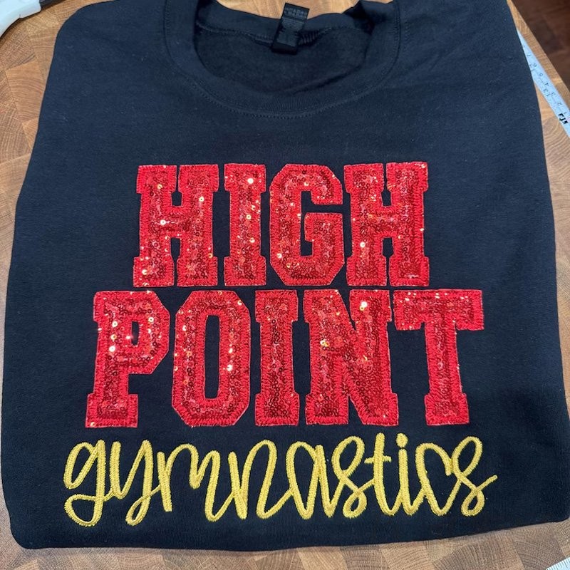 Proudstitch Personalized Custom Embroidered Gymnastics Sequin Team Sweatshirt