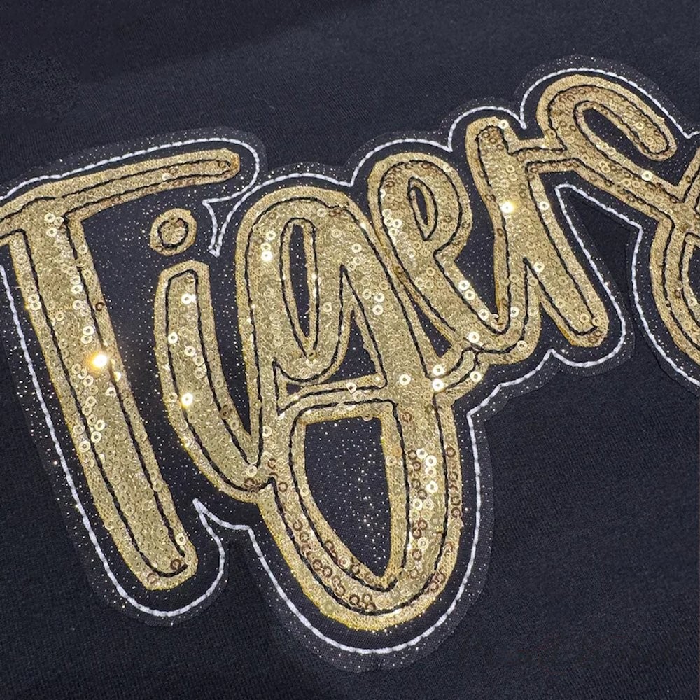 Personalized Team Name Sweatshirt Sequin Applique Coquette Side Bow Sweatshirt