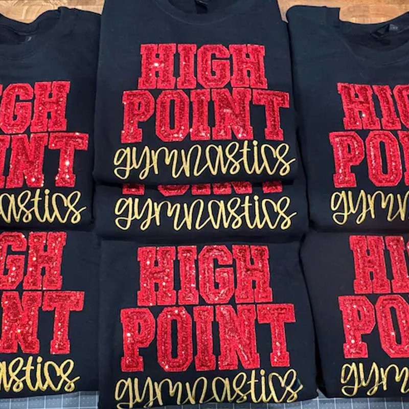 Proudstitch Personalized Custom Embroidered Gymnastics Sequin Team Sweatshirt