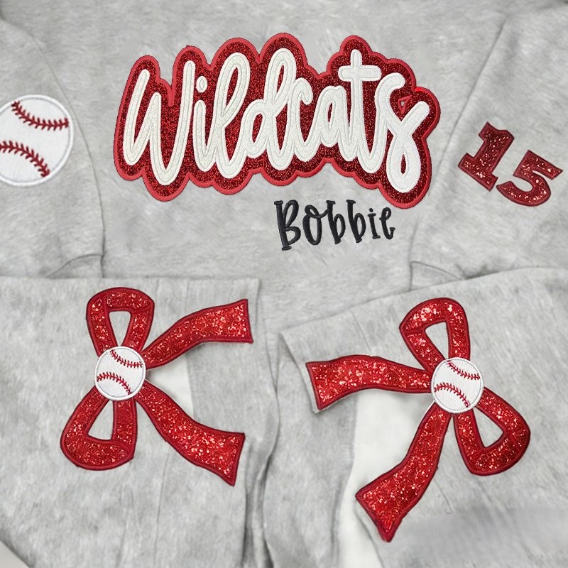 Proudstitch Sport Mom Side Bows Apparel Team Spirit Customizable Sweatshirt Hoodie