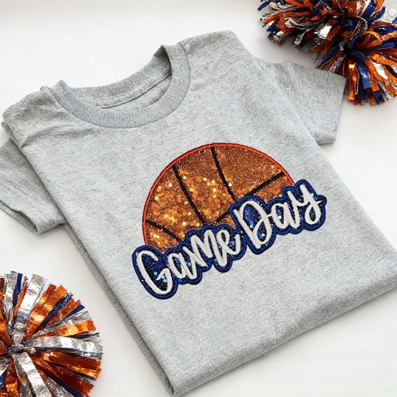 Proudstitch Personalized Basketball Game Day T-Shirt Basketball Mom T-Shirt