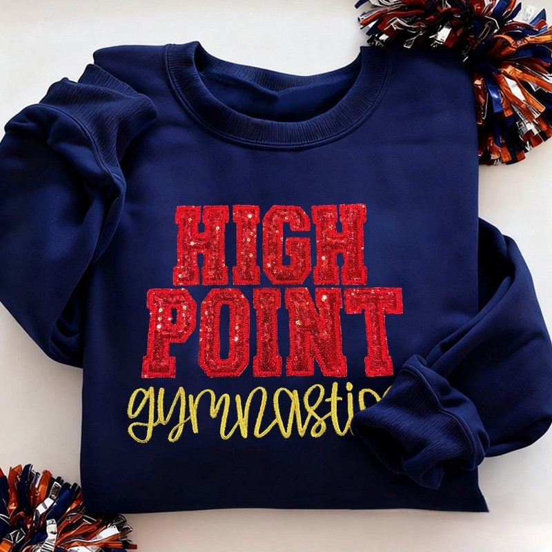 Proudstitch Personalized Custom Embroidered Gymnastics Sequin Team Sweatshirt