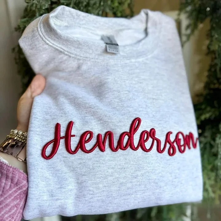 Personalized 3D PUFF Embroidery Sweatshirt Custom Mascot or Name