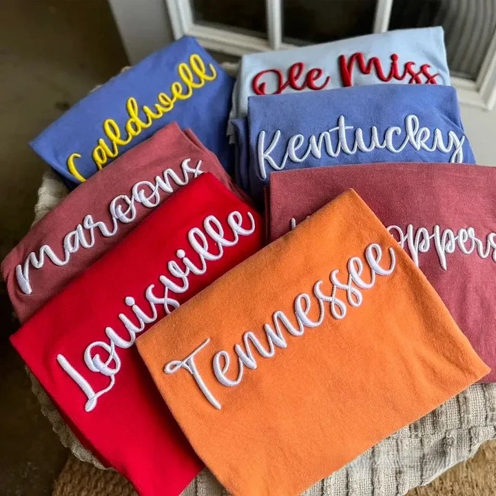 Personalized 3D PUFF Embroidery Sweatshirt Custom Mascot or Name