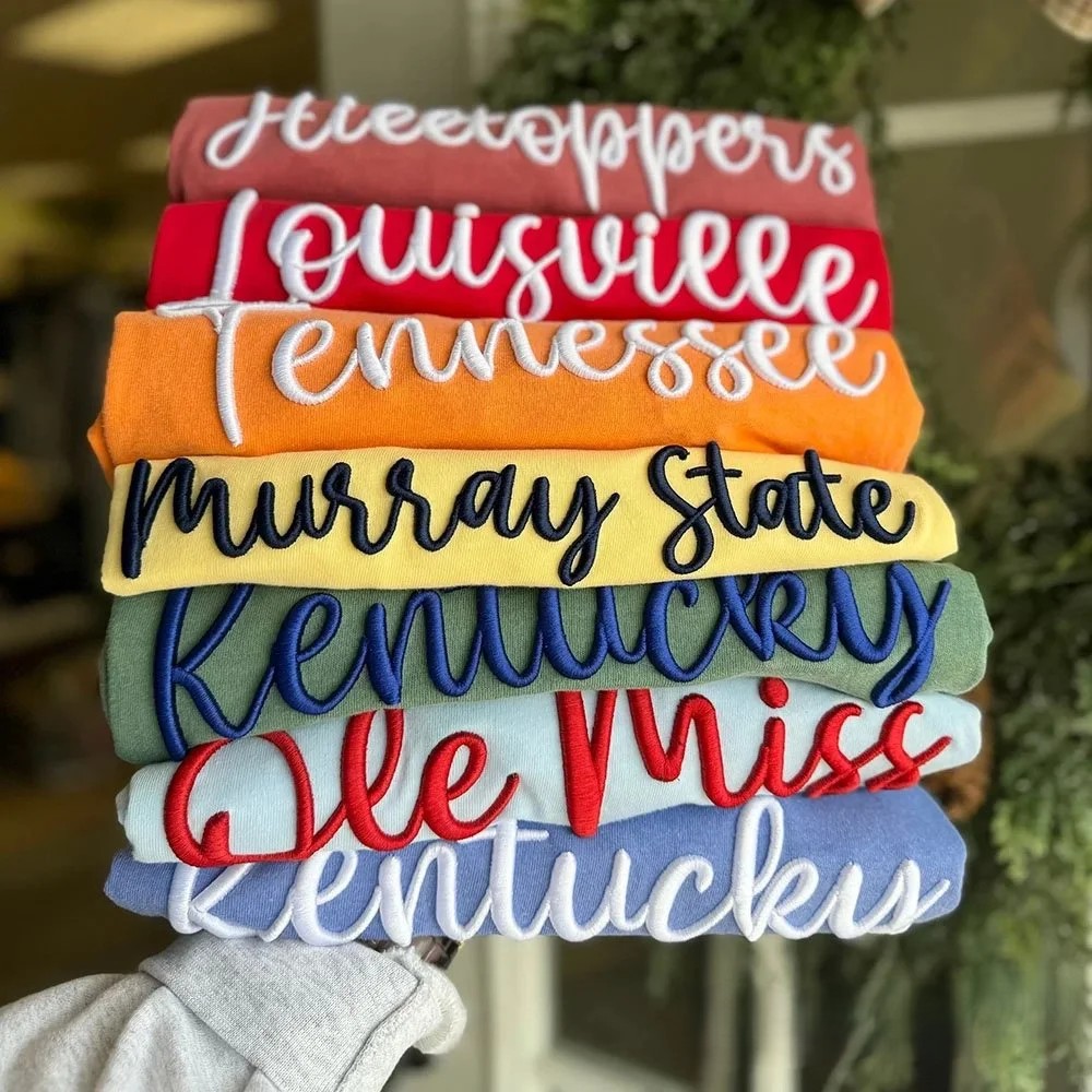 Personalized 3D PUFF Embroidery Sweatshirt Custom Mascot or Name