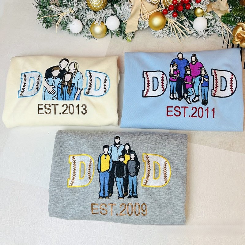 Proudstitch Embroidered Baseball Mom or Dad with Personalized Photo Baseball Mom Dad Sweatshirt
