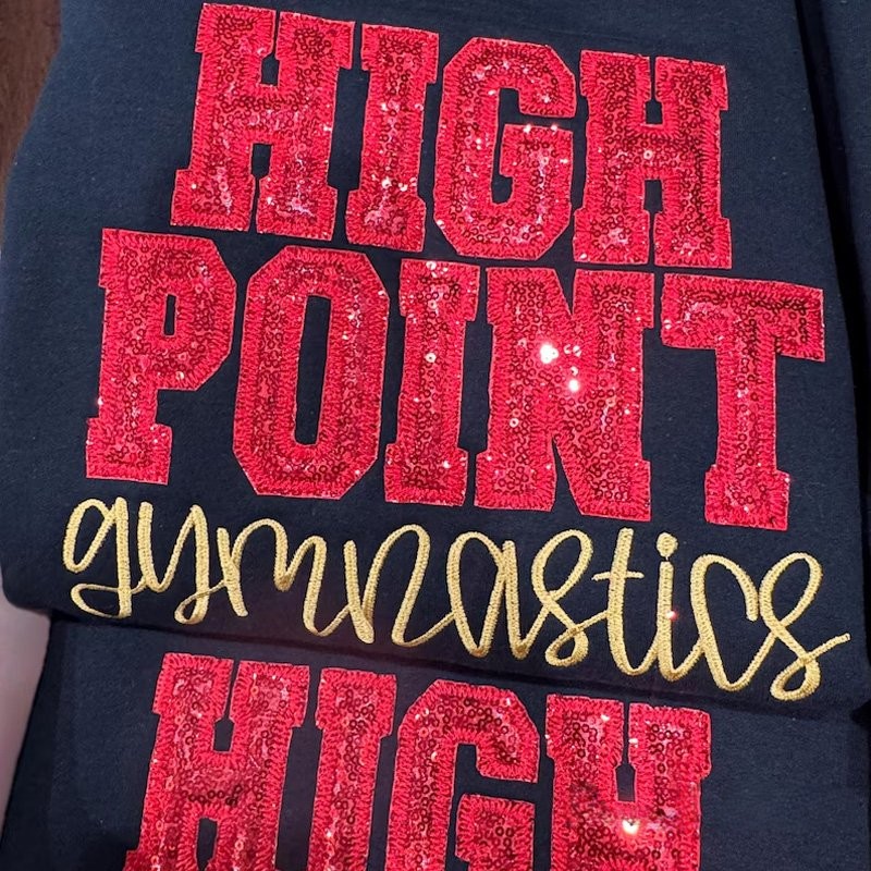 Proudstitch Personalized Custom Embroidered Gymnastics Sequin Team Sweatshirt