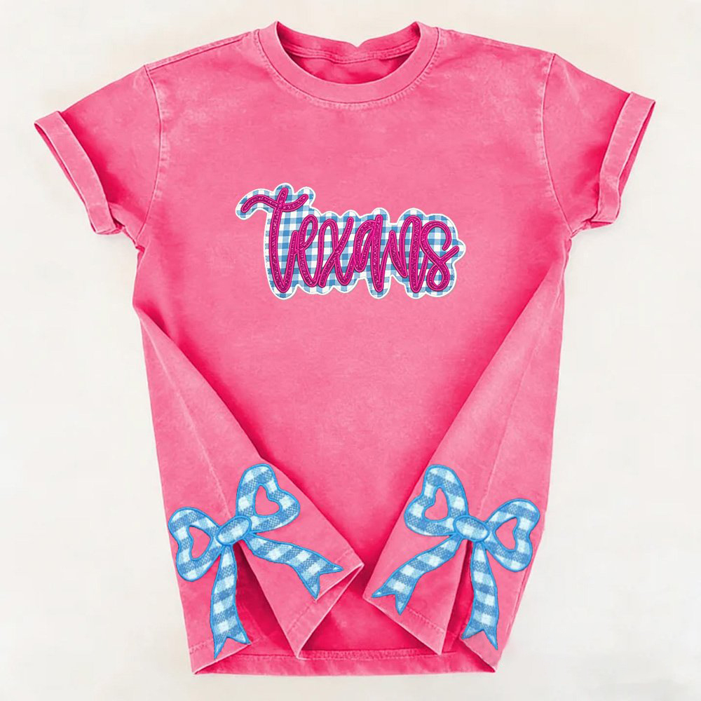 Proudstitch Glitter Team Plaid Fabic Background Distressed Sports with Plaid Fabic Side Bow