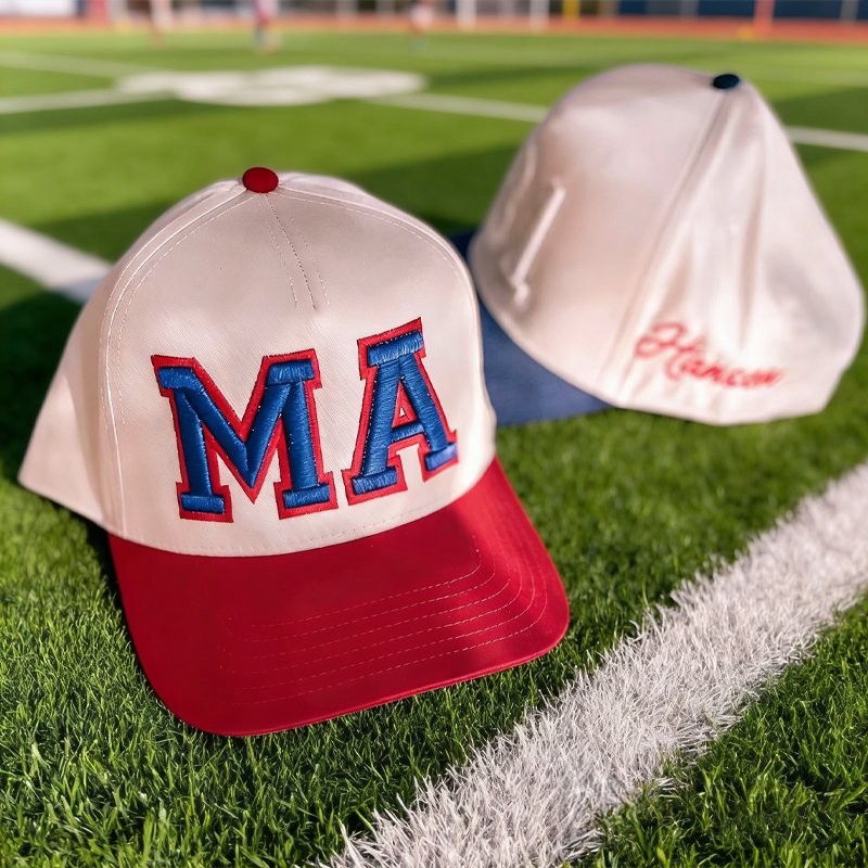 Proudstitch Custom Sports Number and Letter Hat Puff Embroidery Game Day Baseball Cap