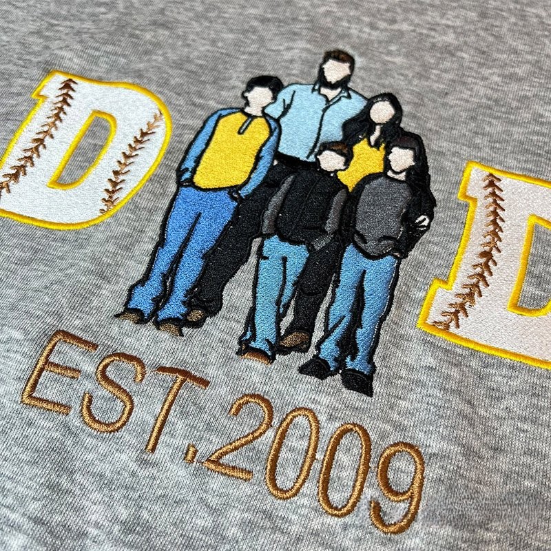 Proudstitch Embroidered Baseball Mom or Dad with Personalized Photo Baseball Mom Dad Sweatshirt