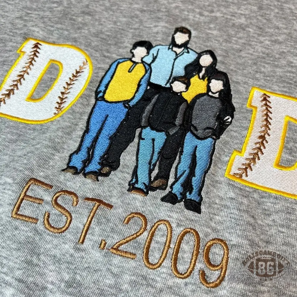 Proudstitch Embroidered Baseball Mom or Dad with Personalized Photo Baseball Mom Dad Sweatshirt