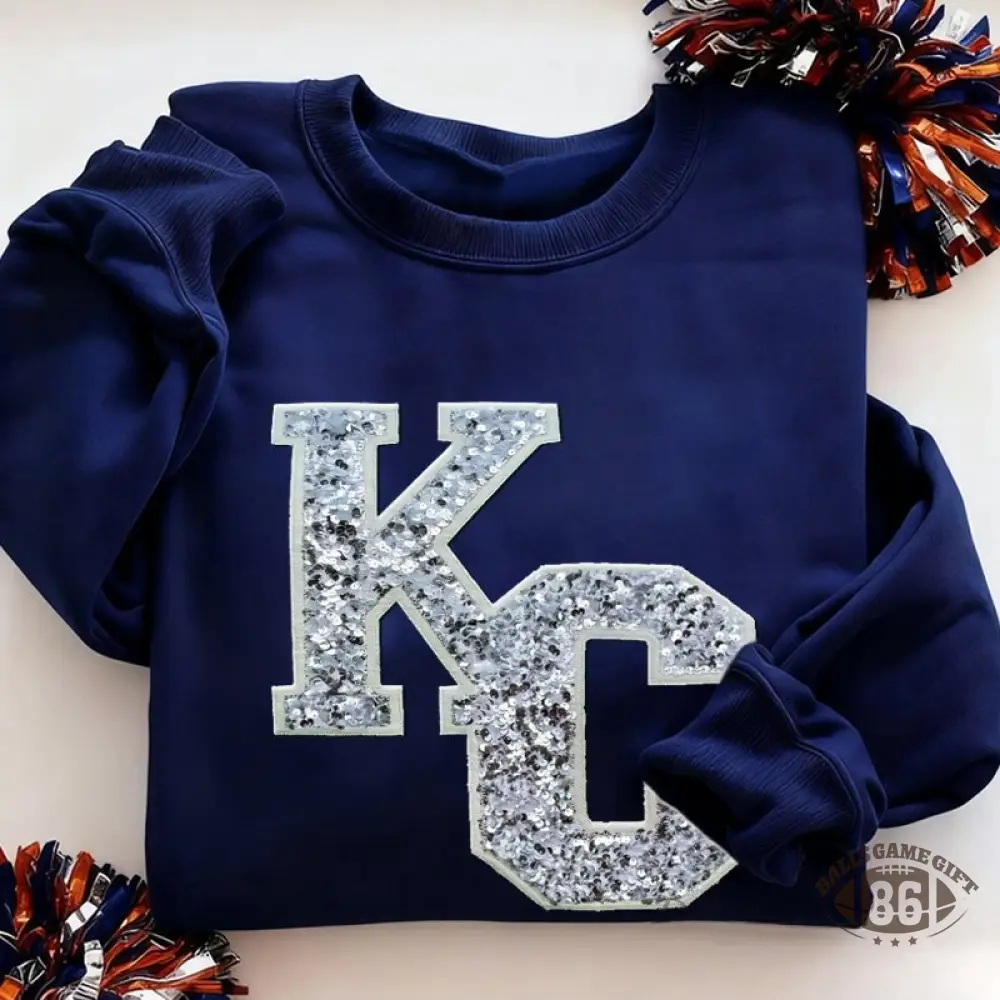  Personalized Sequin Number or Letter Sweatshirt Embroidered Team Initial Crewneck Hoodie T-Shirt