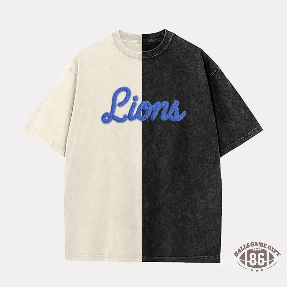 Personalized Chenille YARN EMBROIDERED Game Day Two Tone Washed T-shirt