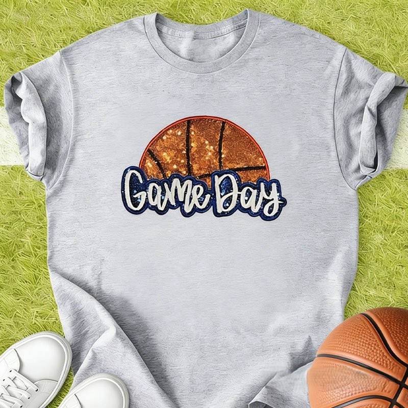 Proudstitch Personalized Basketball Game Day T-Shirt Basketball Mom T-Shirt