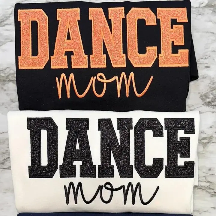 Personalized Embroidered Dance Mom Sweatshirt with Kids Name on Sleeve