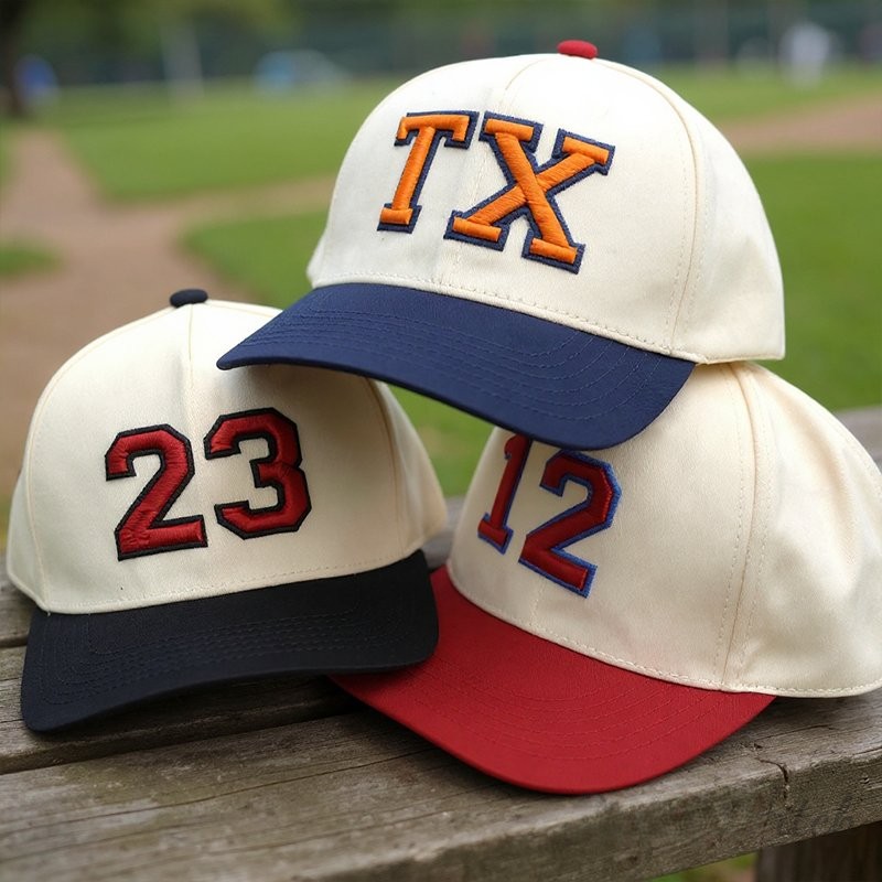 Proudstitch Custom Sports Number and Letter Hat Puff Embroidery Game Day Baseball Cap