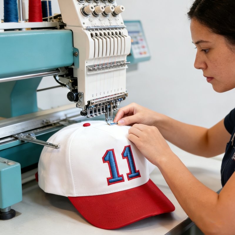 Proudstitch Custom Sports Number and Letter Hat Puff Embroidery Game Day Baseball Cap